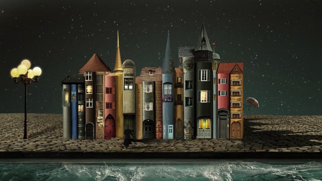 fantasy, books, houses